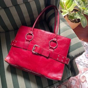 Vintage Red Leather Purse